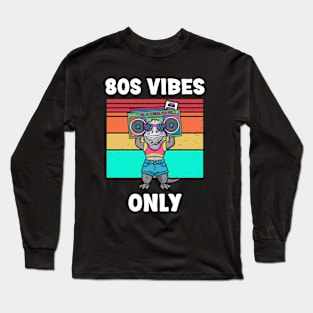 Funny Lizard 80s Vibes Only Long Sleeve T-Shirt